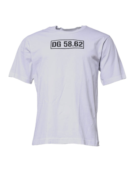 Dolce & Gabbana White DG Logo Cotton Crew Neck T-shirt - HBPS Beauty & Fashion