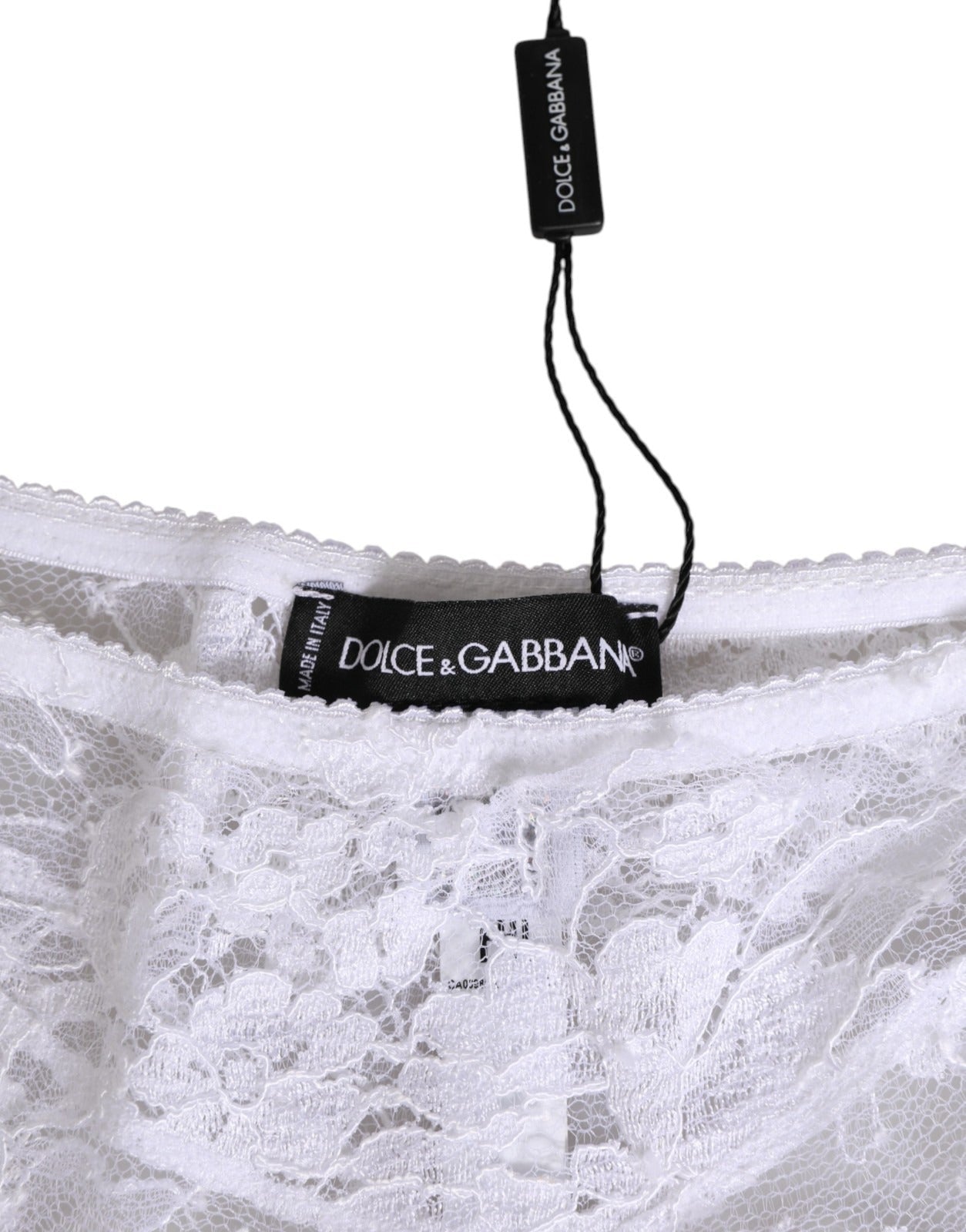 Dolce & Gabbana White Floral Lace Low Rise Panty Underwear - HBPS Beauty & Fashion