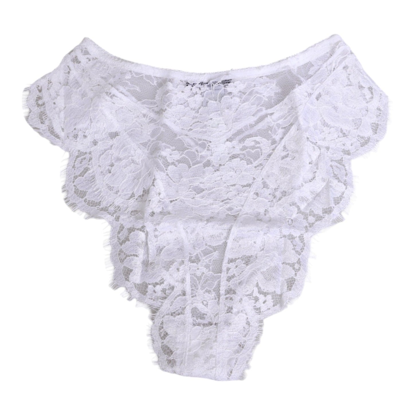 Dolce & Gabbana White Floral Lace Low Rise Panty Underwear - HBPS Beauty & Fashion