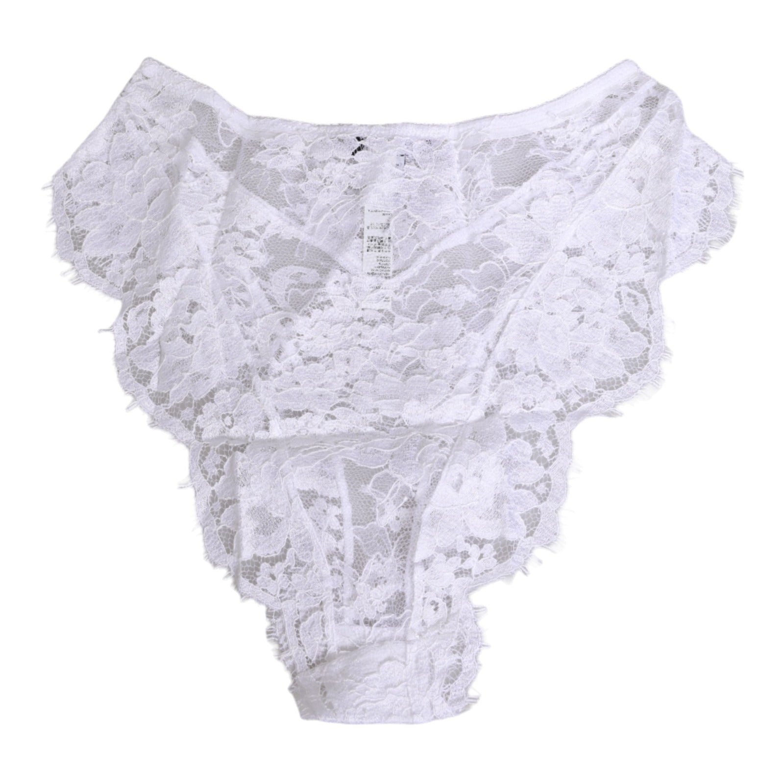 Dolce & Gabbana White Floral Lace Low Rise Panty Underwear - HBPS Beauty & Fashion