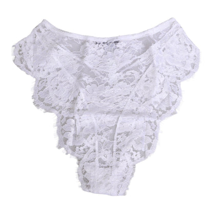 Dolce & Gabbana White Floral Lace Low Rise Panty Underwear - HBPS Beauty & Fashion