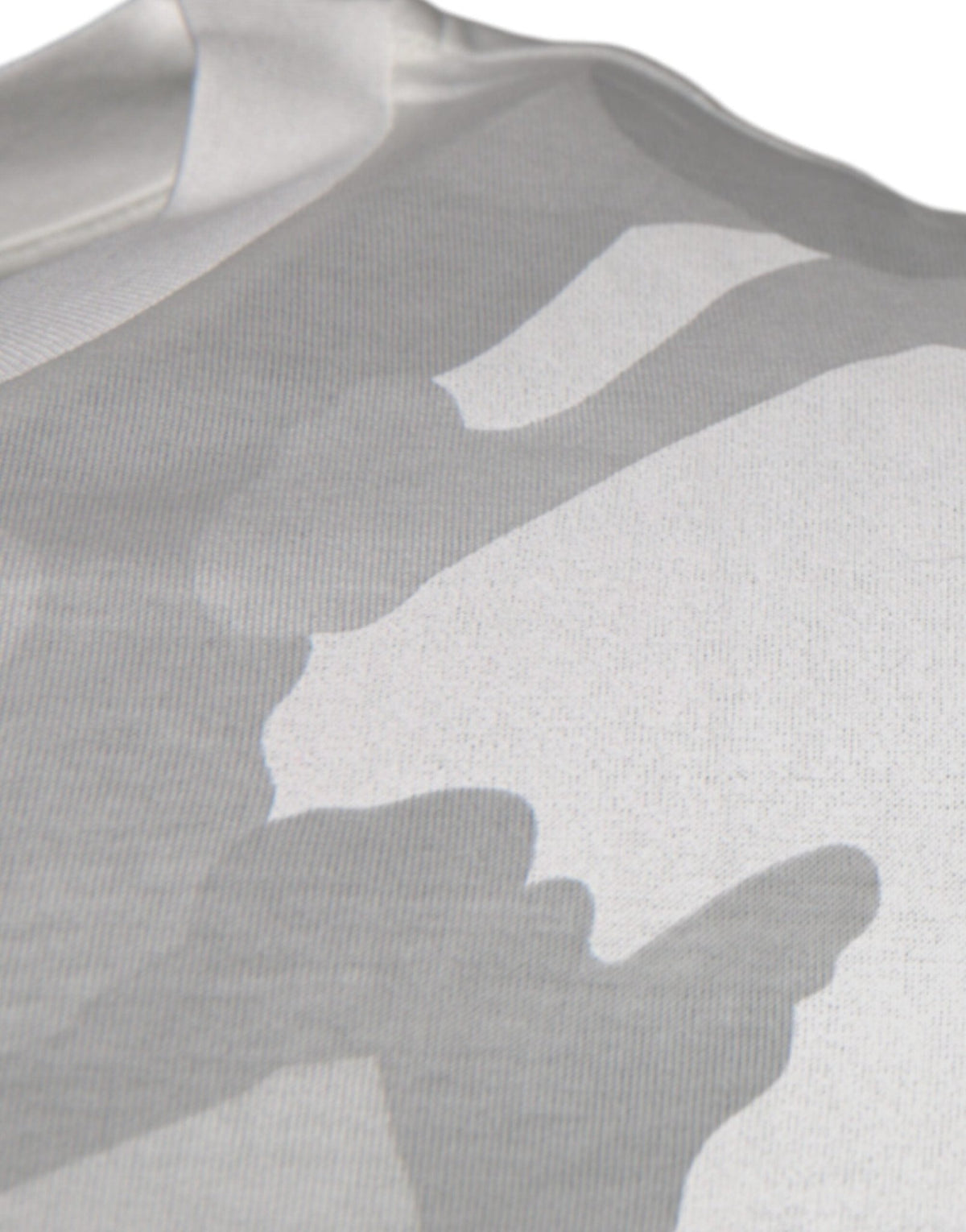 Dolce & Gabbana White Gray Camouflage Cotton Crew Neck T-shirt - HBPS Beauty & Fashion