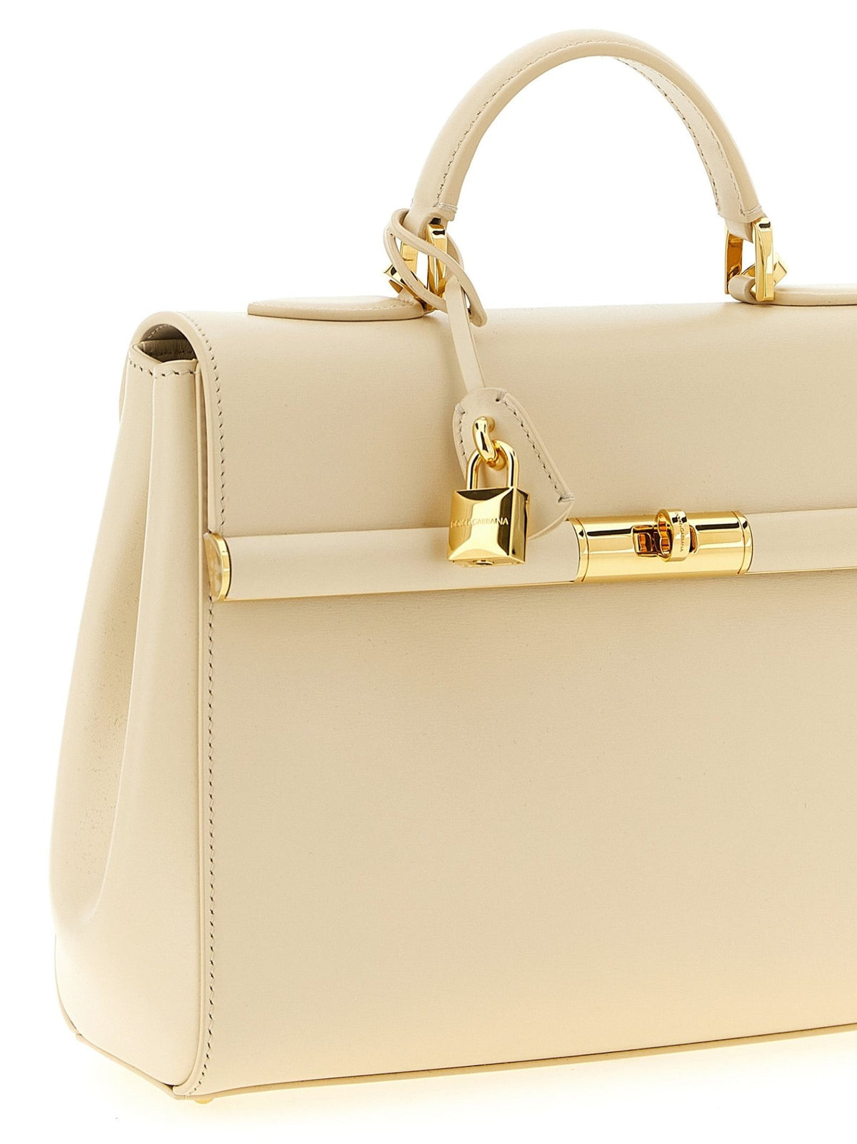 Dolce & Gabbana White Lamb Leather Handbag - HBPS Beauty & Fashion