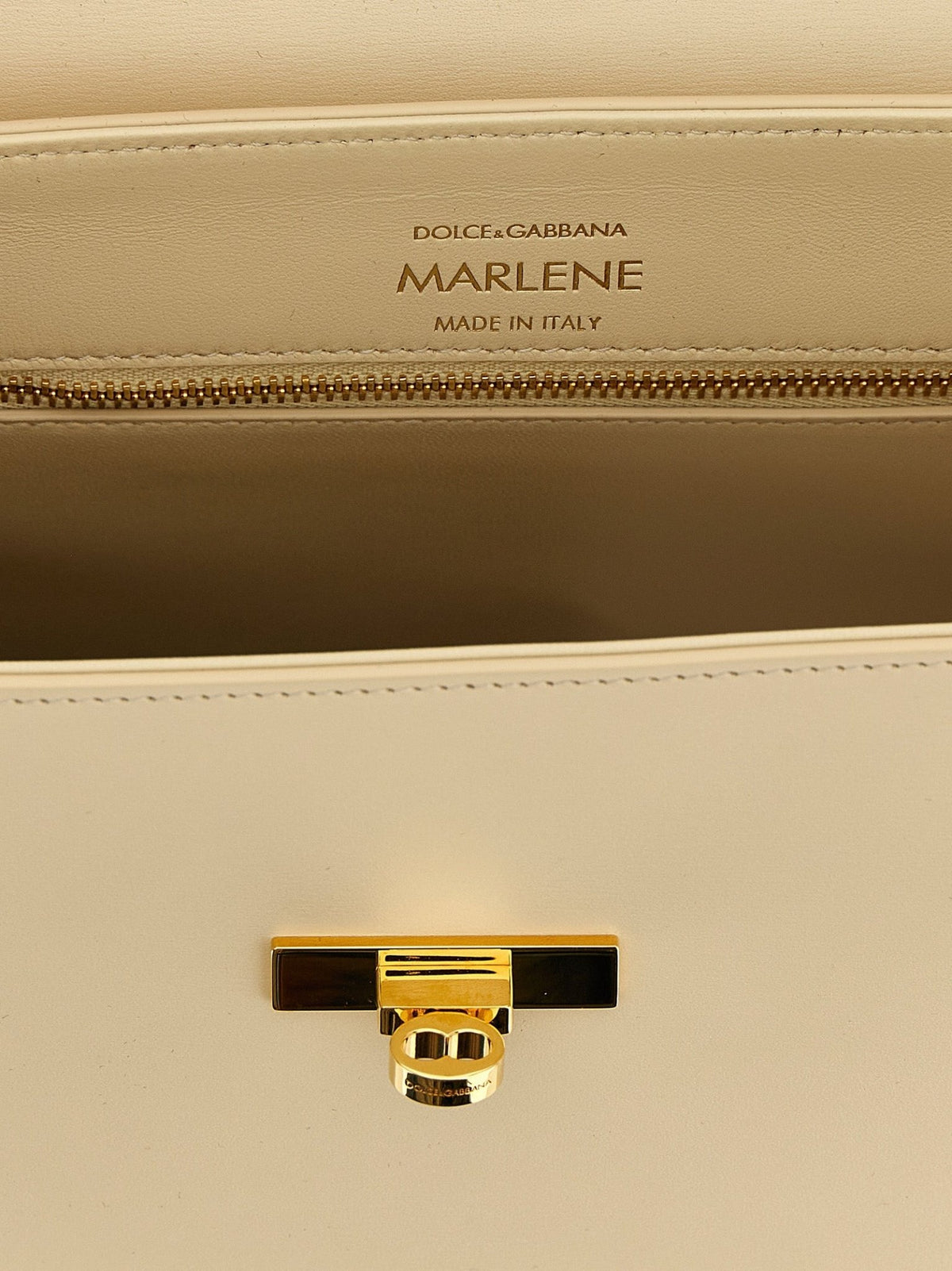 Dolce & Gabbana White Lamb Leather Handbag - HBPS Beauty & Fashion