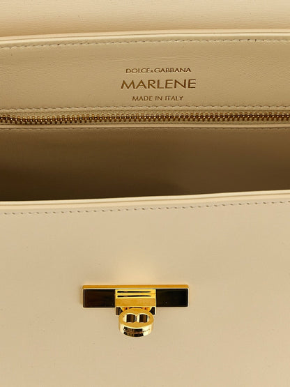 Dolce & Gabbana White Lamb Leather Handbag - HBPS Beauty & Fashion