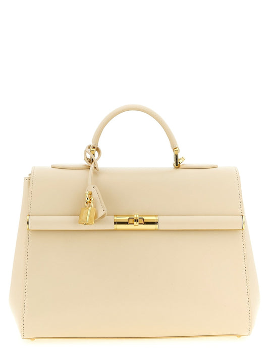 Dolce & Gabbana White Lamb Leather Handbag - HBPS Beauty & Fashion