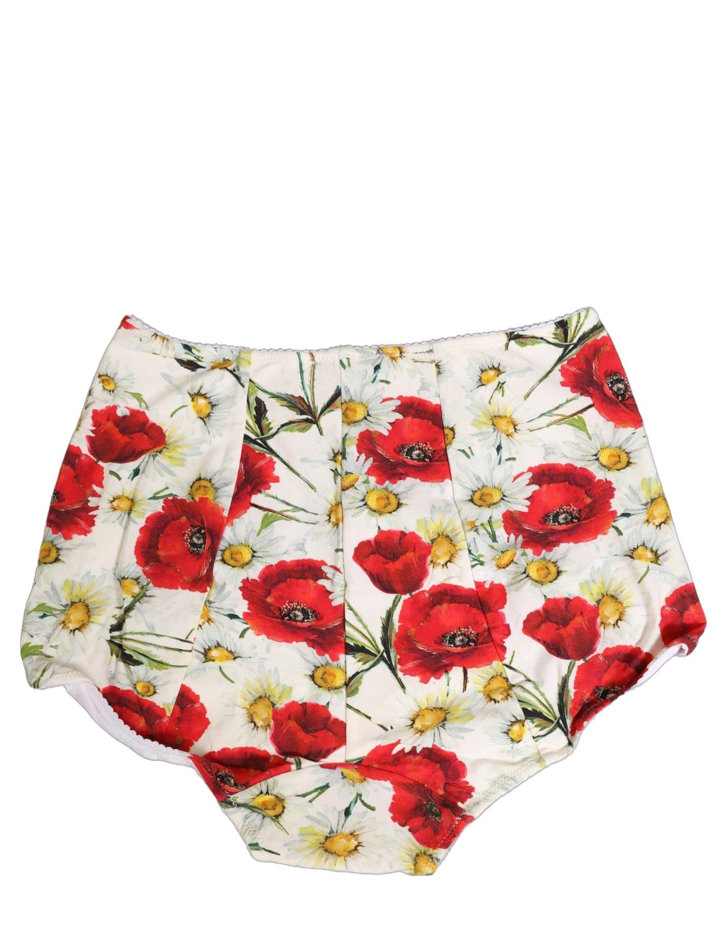 Dolce & Gabbana White Nylon Floral High Waisted Girdle Underwear - HBPS Beauty & Fashion