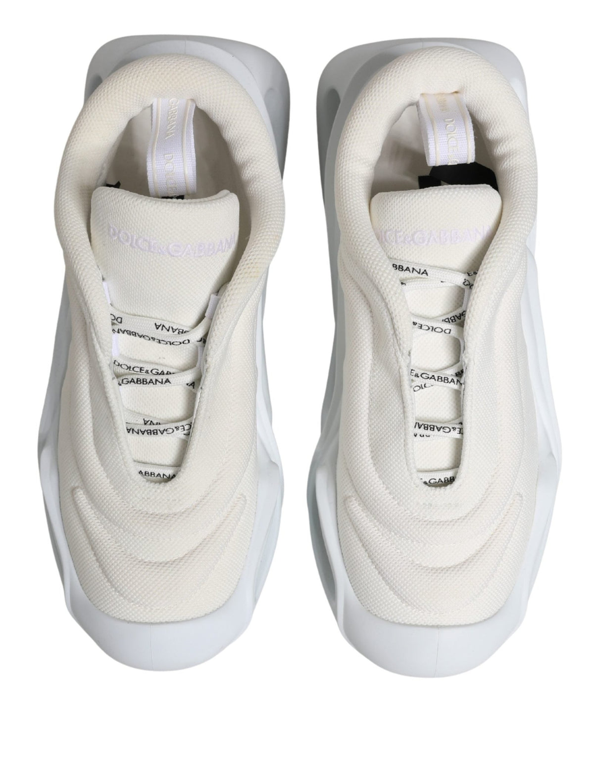 Dolce & Gabbana White Slip On Wave Low Top Sneakers Shoes - HBPS Beauty & Fashion