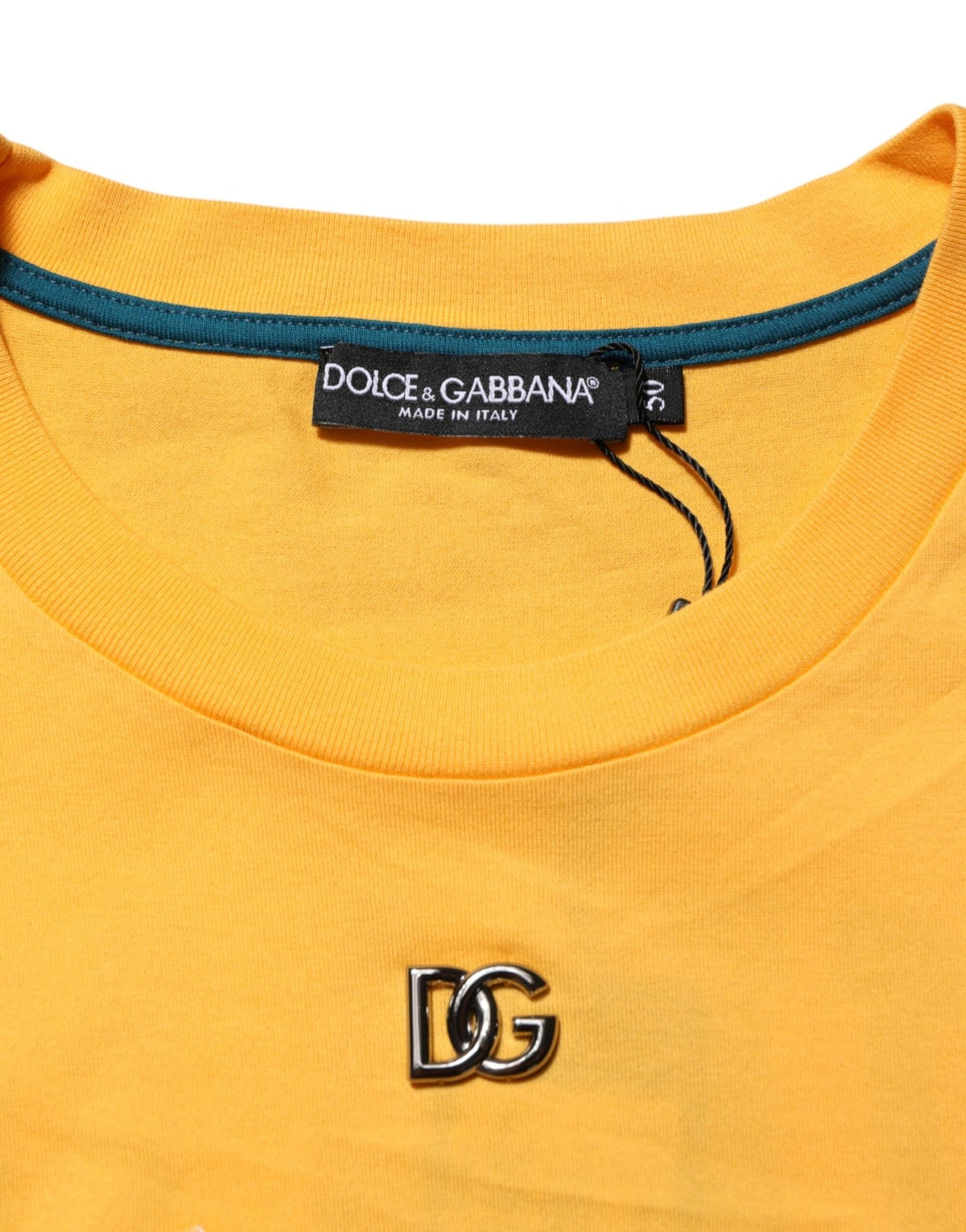 Dolce & Gabbana Yellow Secret Graden Floral Cotton CrewNeck T-shirt - HBPS Beauty & Fashion