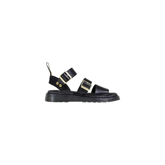 Dr. Martens Black Leather Flat Sandals - HBPS Beauty & Fashion