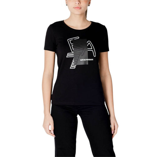 EA7 Emporio Armani Black Cotton T-Shirt - HBPS Beauty & Fashion