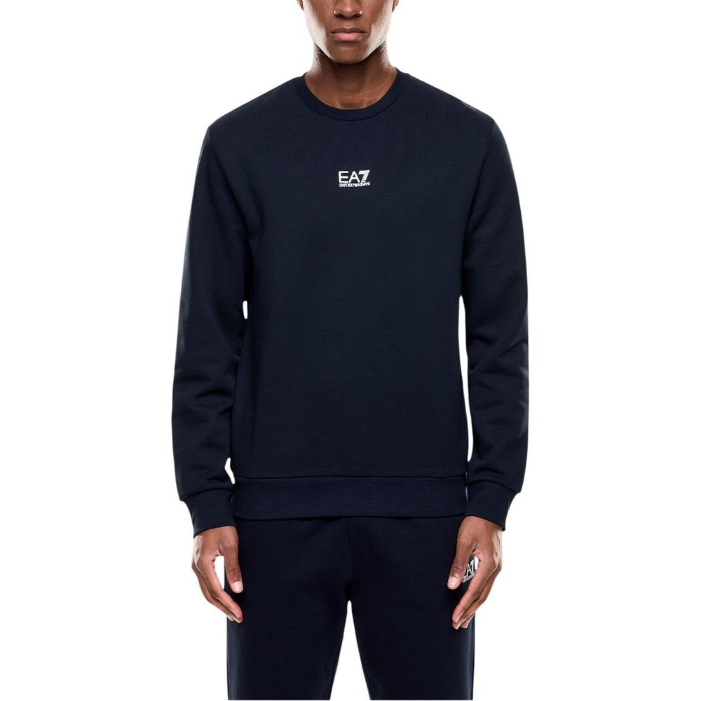 EA7 Emporio Armani Blue Cotton Sweatshirt - HBPS Beauty & Fashion