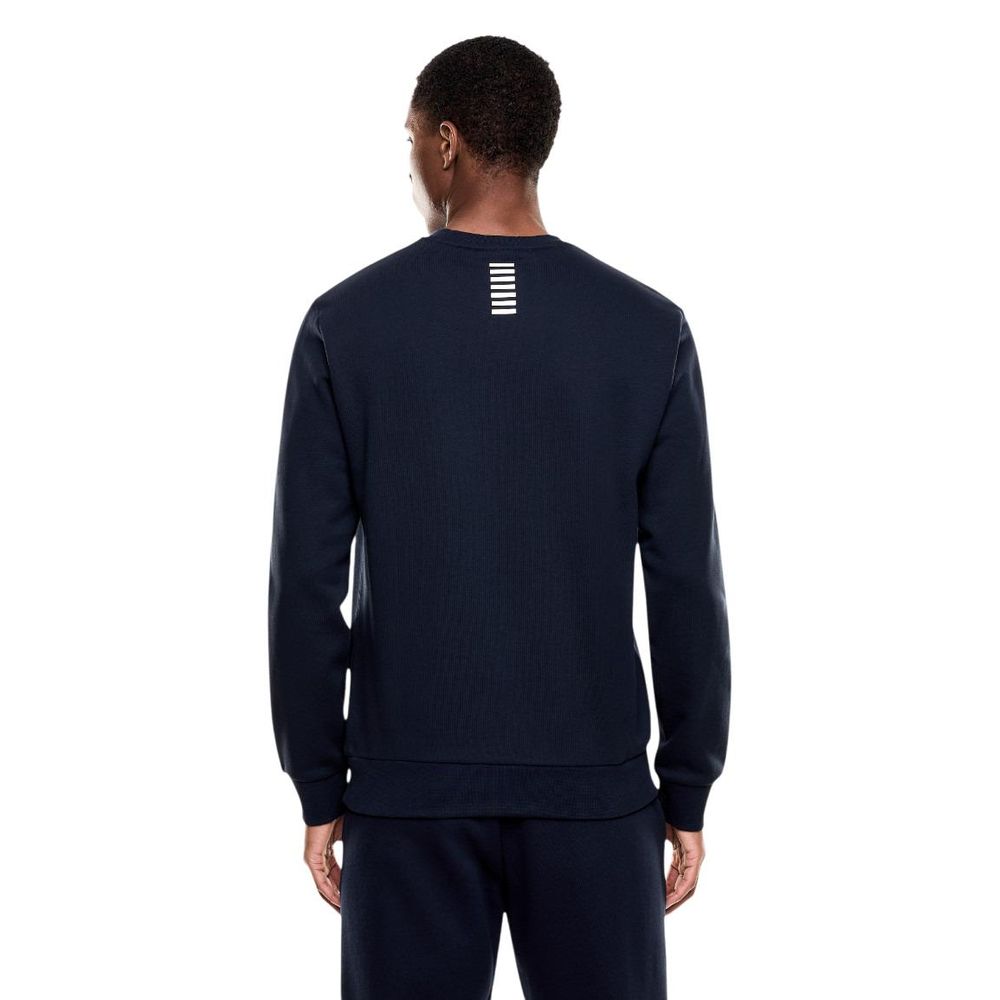 EA7 Emporio Armani Blue Cotton Sweatshirt - HBPS Beauty & Fashion