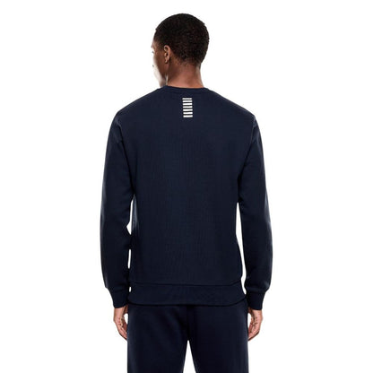 EA7 Emporio Armani Blue Cotton Sweatshirt - HBPS Beauty & Fashion