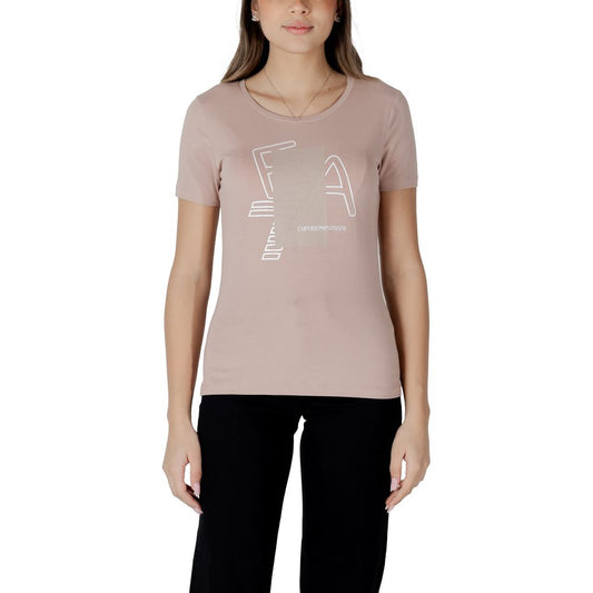 EA7 Emporio Armani Pink Cotton T-Shirt - HBPS Beauty & Fashion