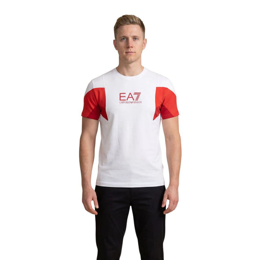 EA7 Emporio Armani White Cotton T-Shirt - HBPS Beauty & Fashion
