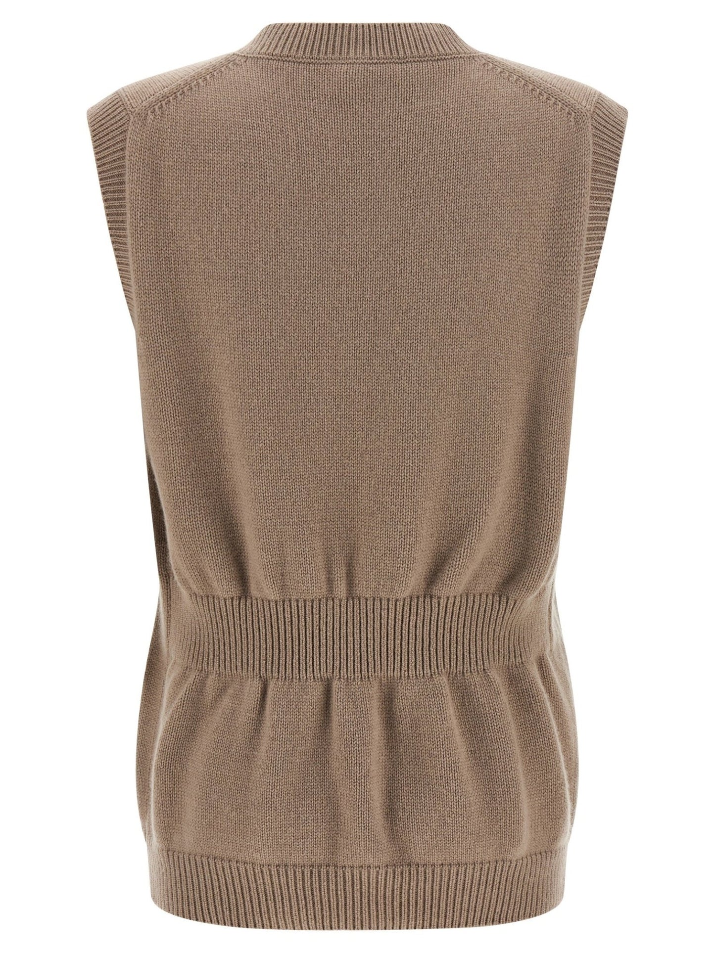 Fendi Beige Cashmere Sleeveless Jacket - HBPS Beauty & Fashion