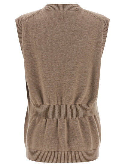 Fendi Beige Cashmere Sleeveless Jacket - HBPS Beauty & Fashion