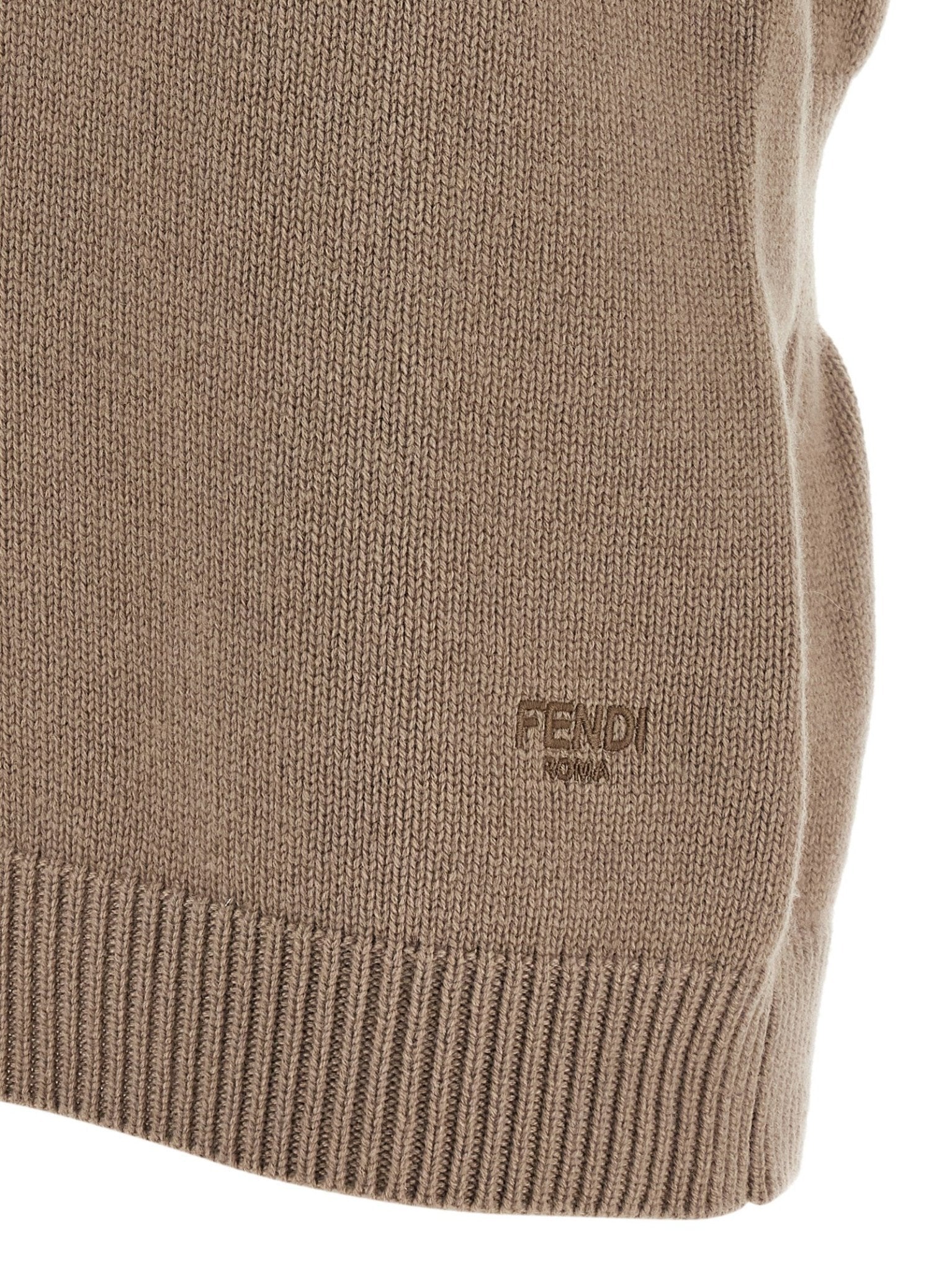 Fendi Beige Cashmere Sleeveless Jacket - HBPS Beauty & Fashion
