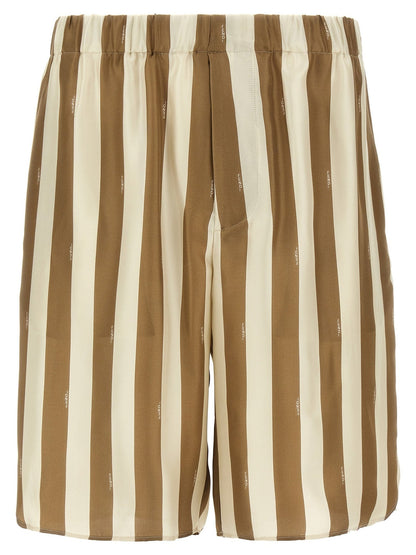 Fendi Beige Silk Bermuda Shorts - HBPS Beauty & Fashion