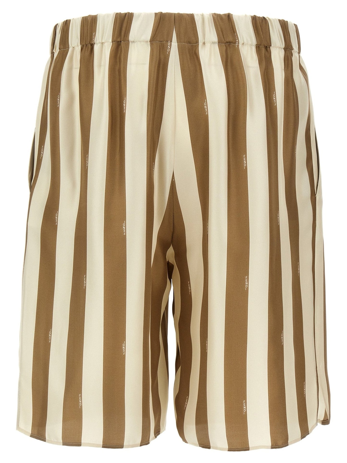 Fendi Beige Silk Bermuda Shorts - HBPS Beauty & Fashion