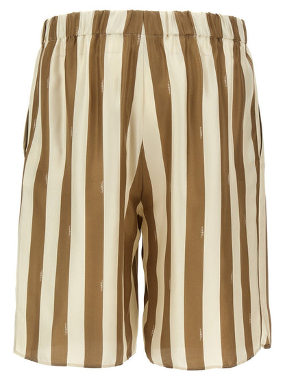 Fendi Beige Silk Bermuda Shorts - HBPS Beauty & Fashion