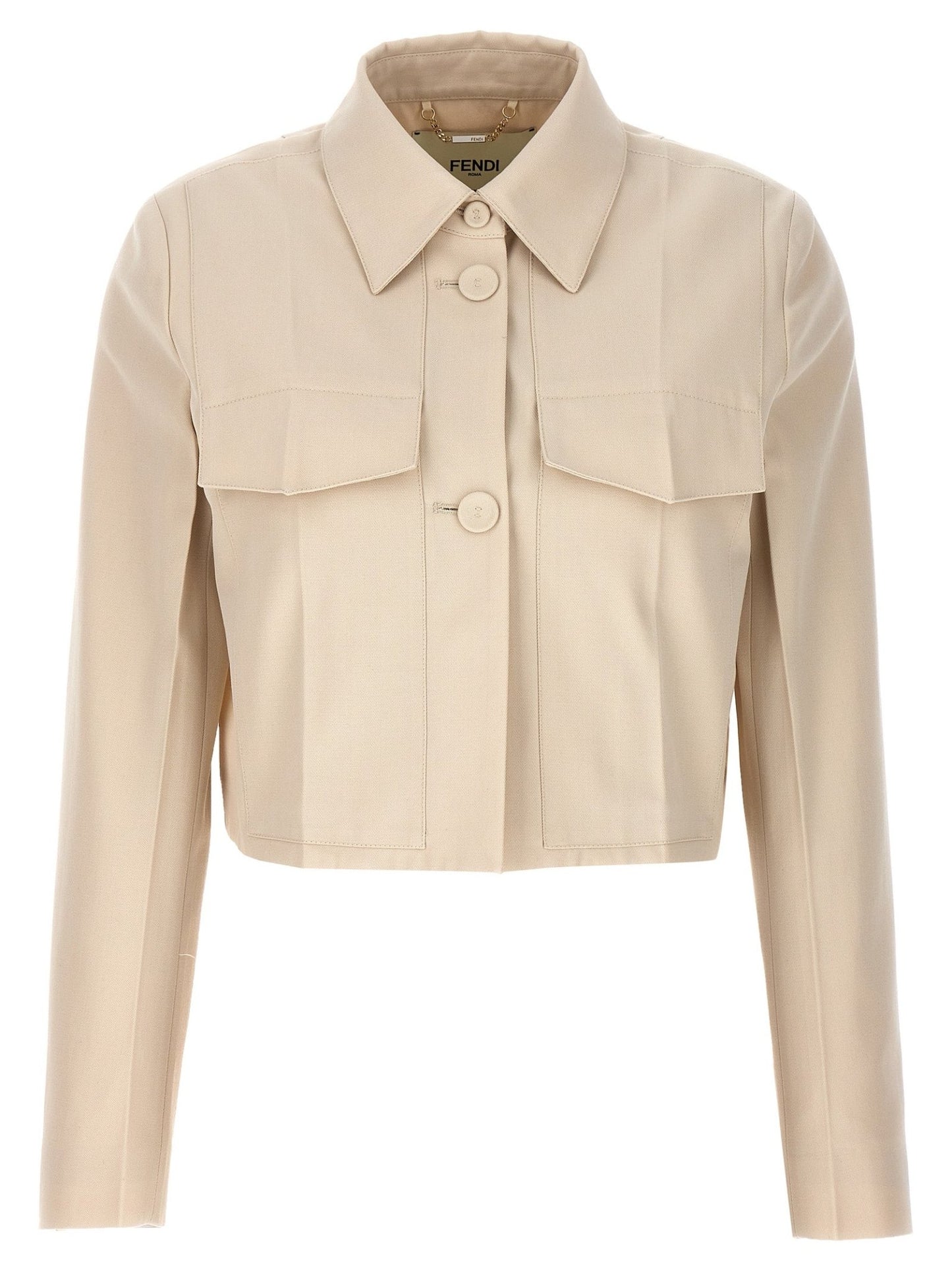 Fendi Beige Wool Full-Length Jacket - HBPS Beauty & Fashion