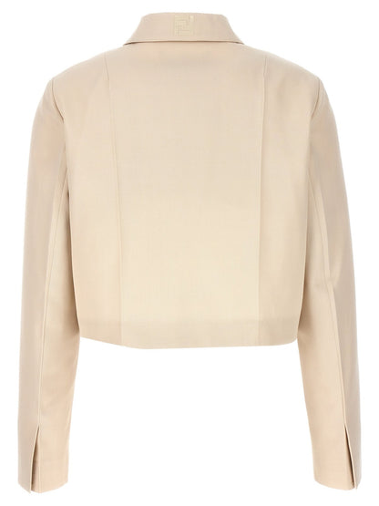 Fendi Beige Wool Full-Length Jacket - HBPS Beauty & Fashion