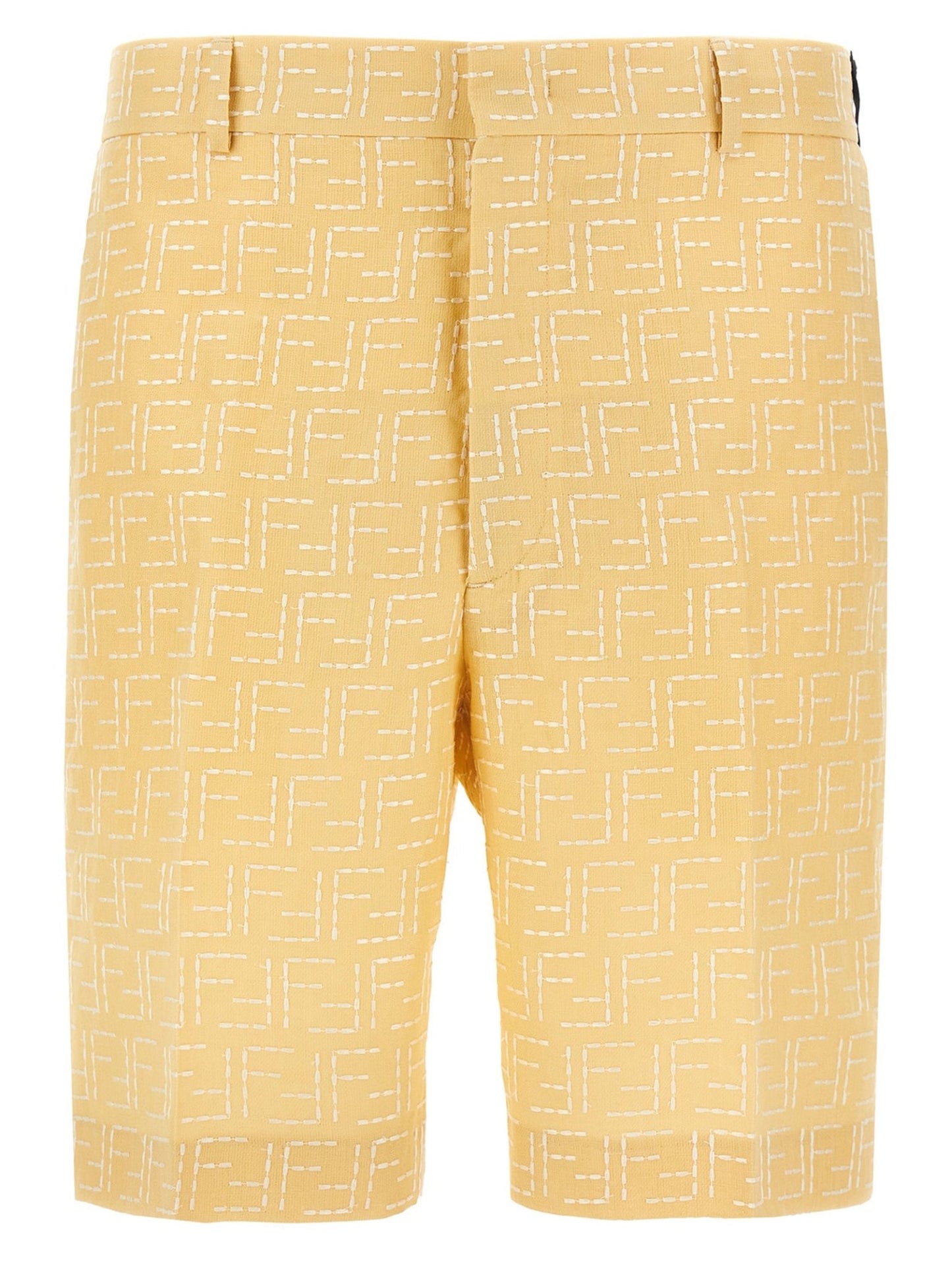 Fendi Bicolor Linen Bermuda Shorts - HBPS Beauty & Fashion
