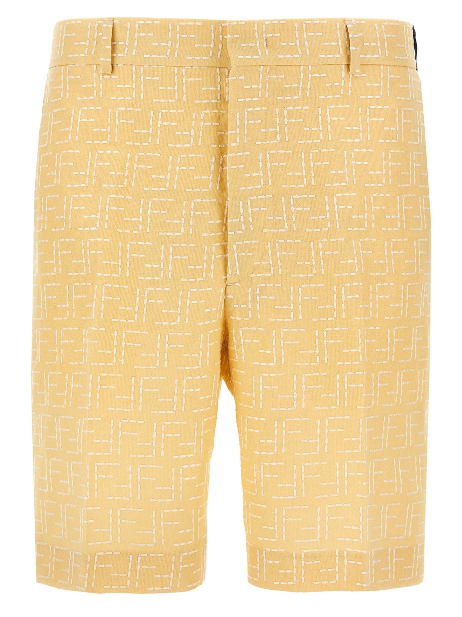 Fendi Bicolor Linen Bermuda Shorts - HBPS Beauty & Fashion