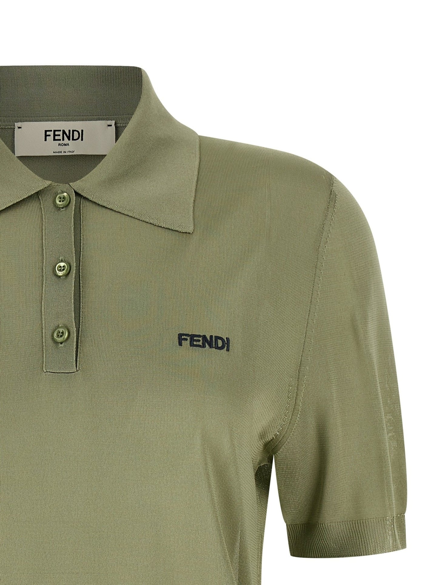 Fendi Bicolor Viscose Polo Shirt - HBPS Beauty & Fashion