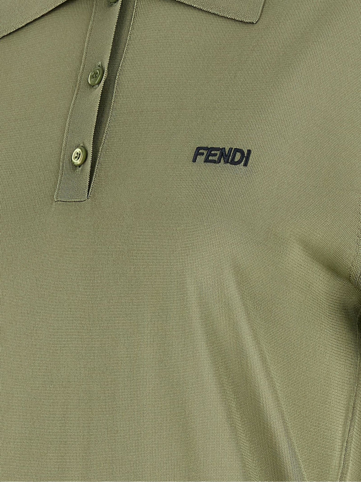 Fendi Bicolor Viscose Polo Shirt - HBPS Beauty & Fashion