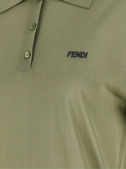 Fendi Bicolor Viscose Polo Shirt - HBPS Beauty & Fashion