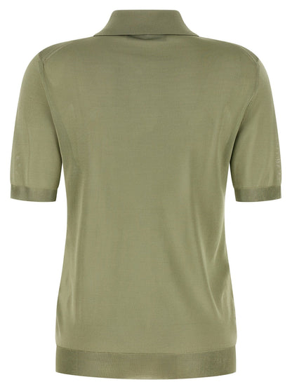 Fendi Bicolor Viscose Polo Shirt - HBPS Beauty & Fashion
