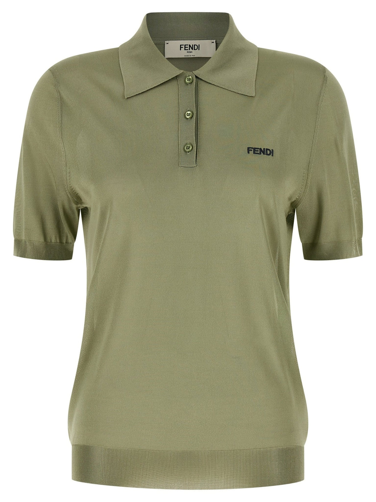 Fendi Bicolor Viscose Polo Shirt - HBPS Beauty & Fashion