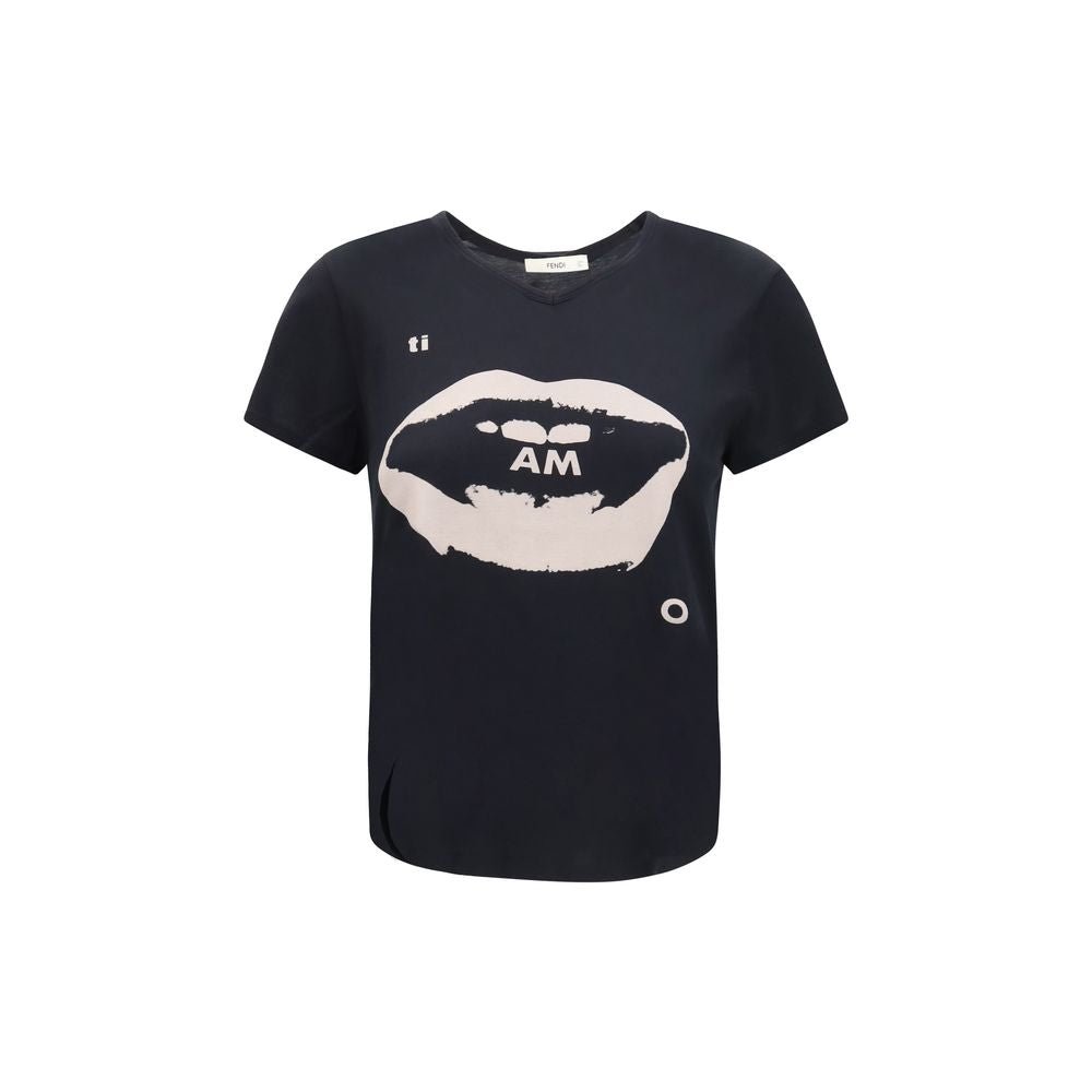 Fendi Black Cotton T-Shirt - HBPS Beauty & Fashion