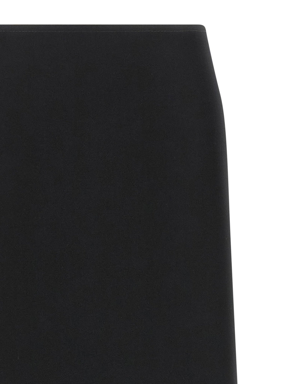 Fendi Black Virgin Wool Midi Skirt - HBPS Beauty & Fashion