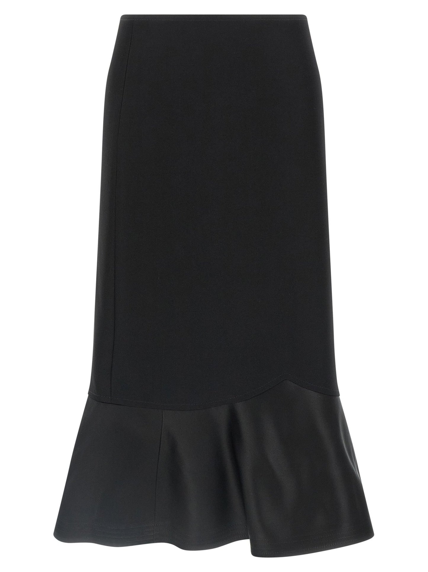 Fendi Black Virgin Wool Midi Skirt - HBPS Beauty & Fashion