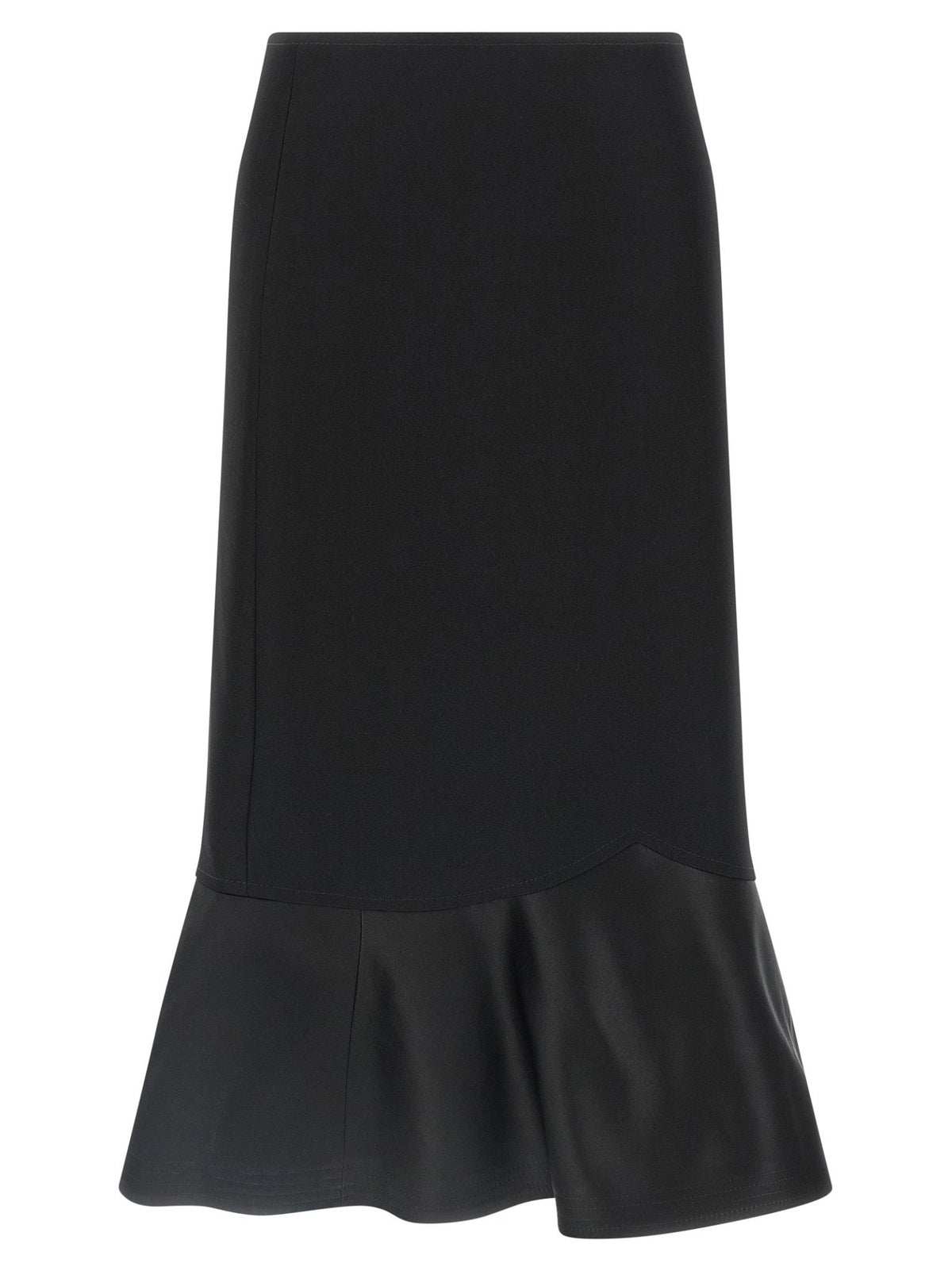Fendi Black Virgin Wool Midi Skirt - HBPS Beauty & Fashion