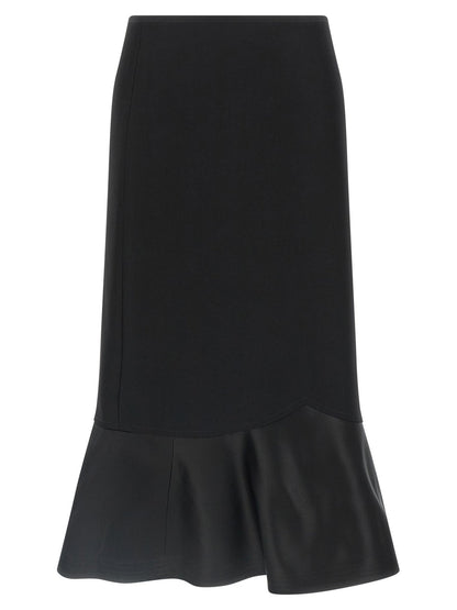Fendi Black Virgin Wool Midi Skirt - HBPS Beauty & Fashion