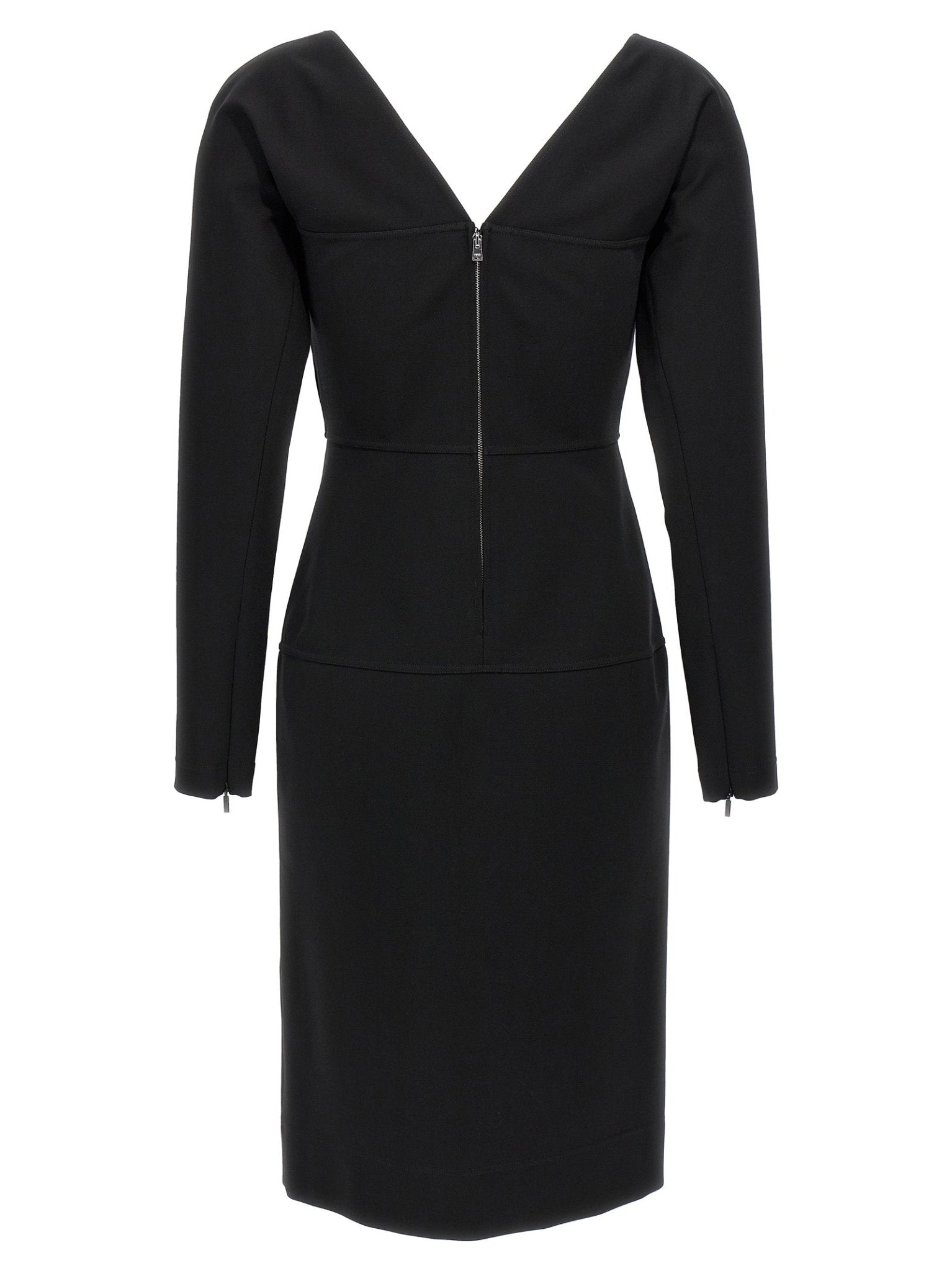 Fendi Black Viscose Midi Dress - HBPS Beauty & Fashion