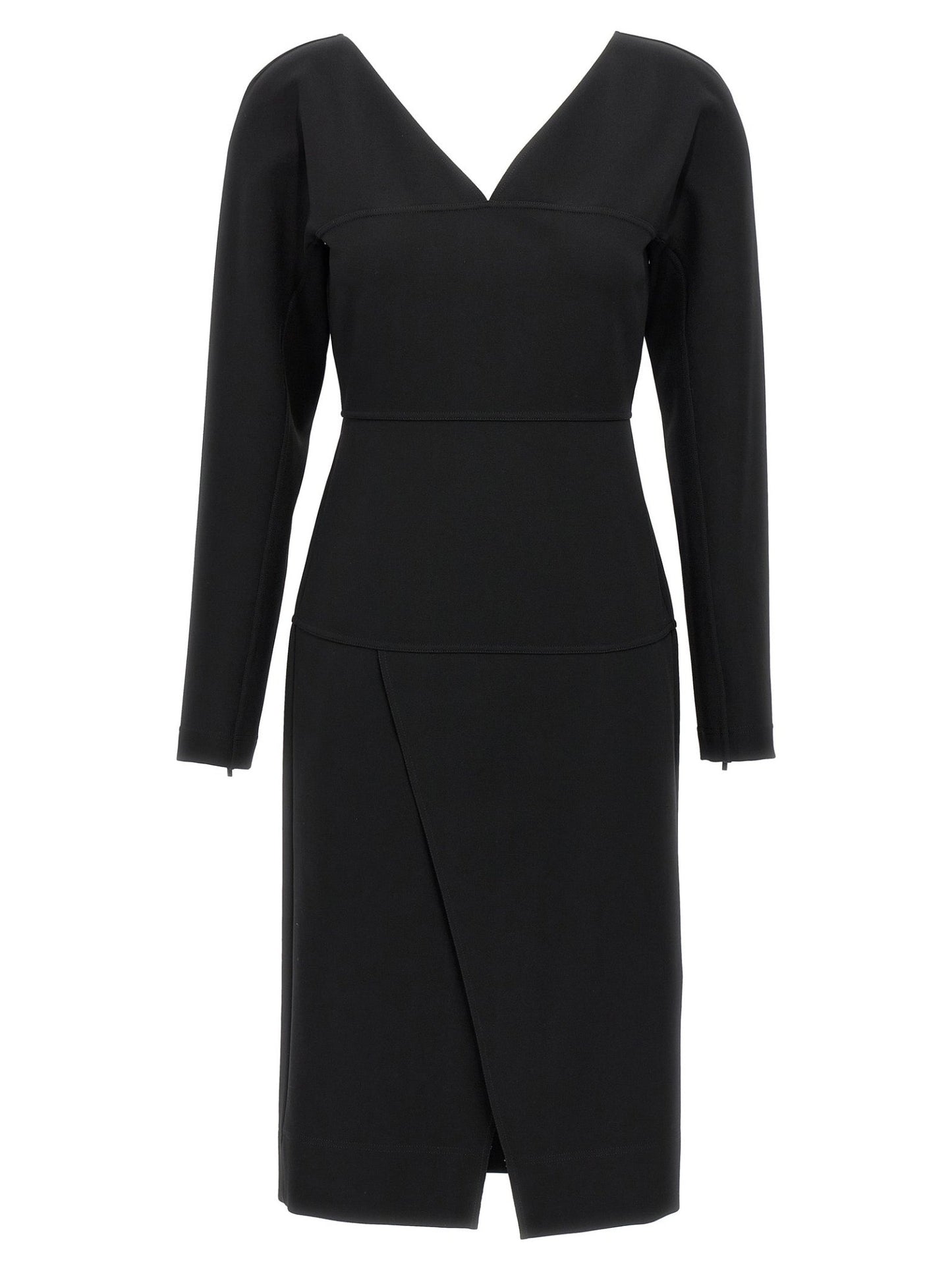 Fendi Black Viscose Midi Dress - HBPS Beauty & Fashion