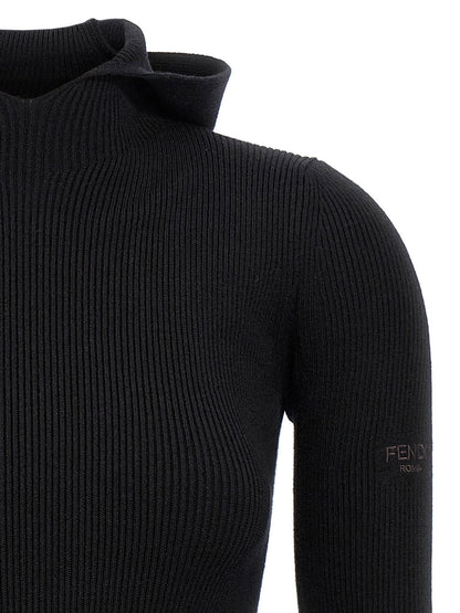 Fendi Black Wool Short Dress - HBPS Beauty & Fashion