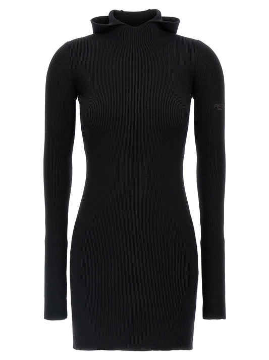 Fendi Black Wool Short Dress - HBPS Beauty & Fashion