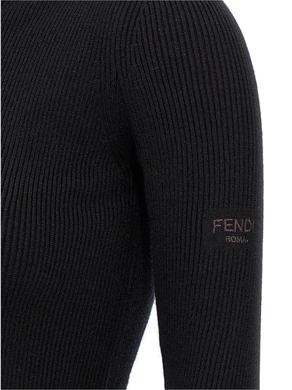 Fendi Black Wool Short Dress - HBPS Beauty & Fashion