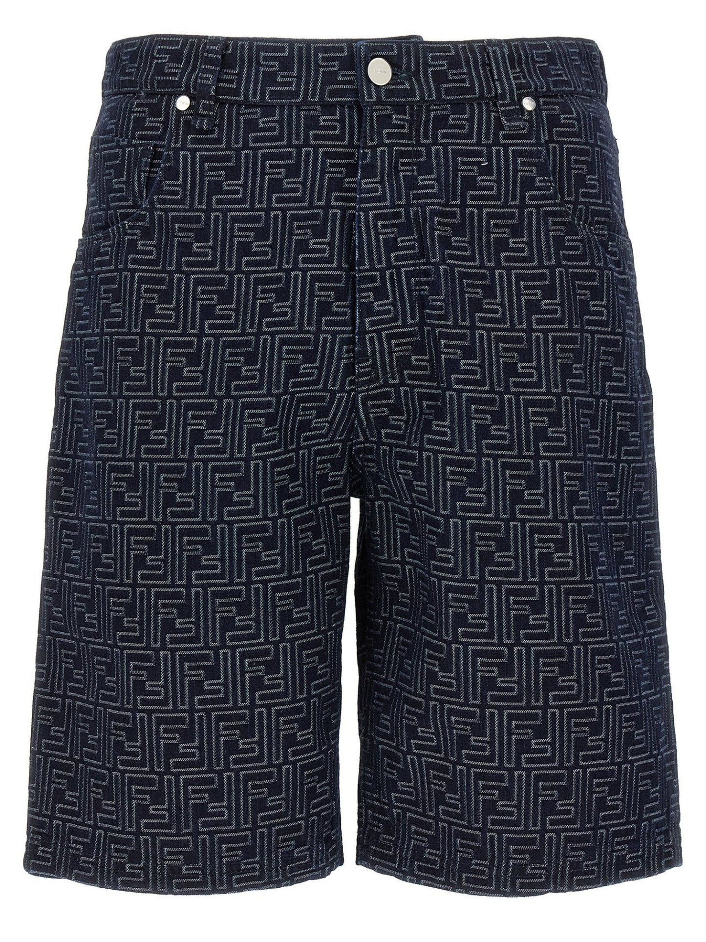Fendi Blue Cotton Bermuda Shorts - HBPS Beauty & Fashion