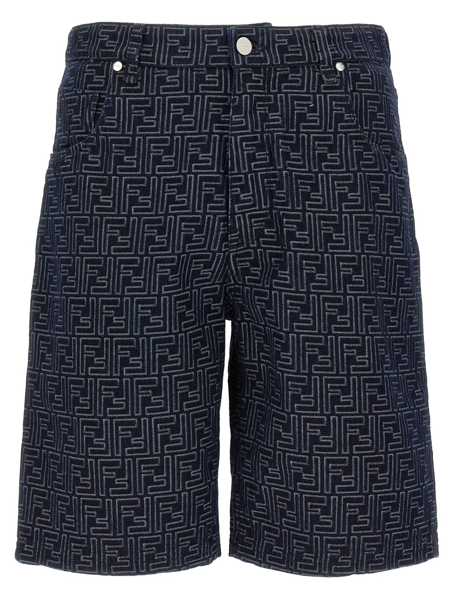 Fendi Blue Cotton Bermuda Shorts - HBPS Beauty & Fashion