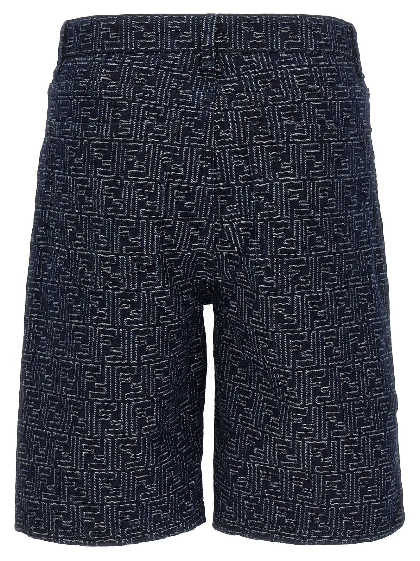 Fendi Blue Cotton Bermuda Shorts - HBPS Beauty & Fashion
