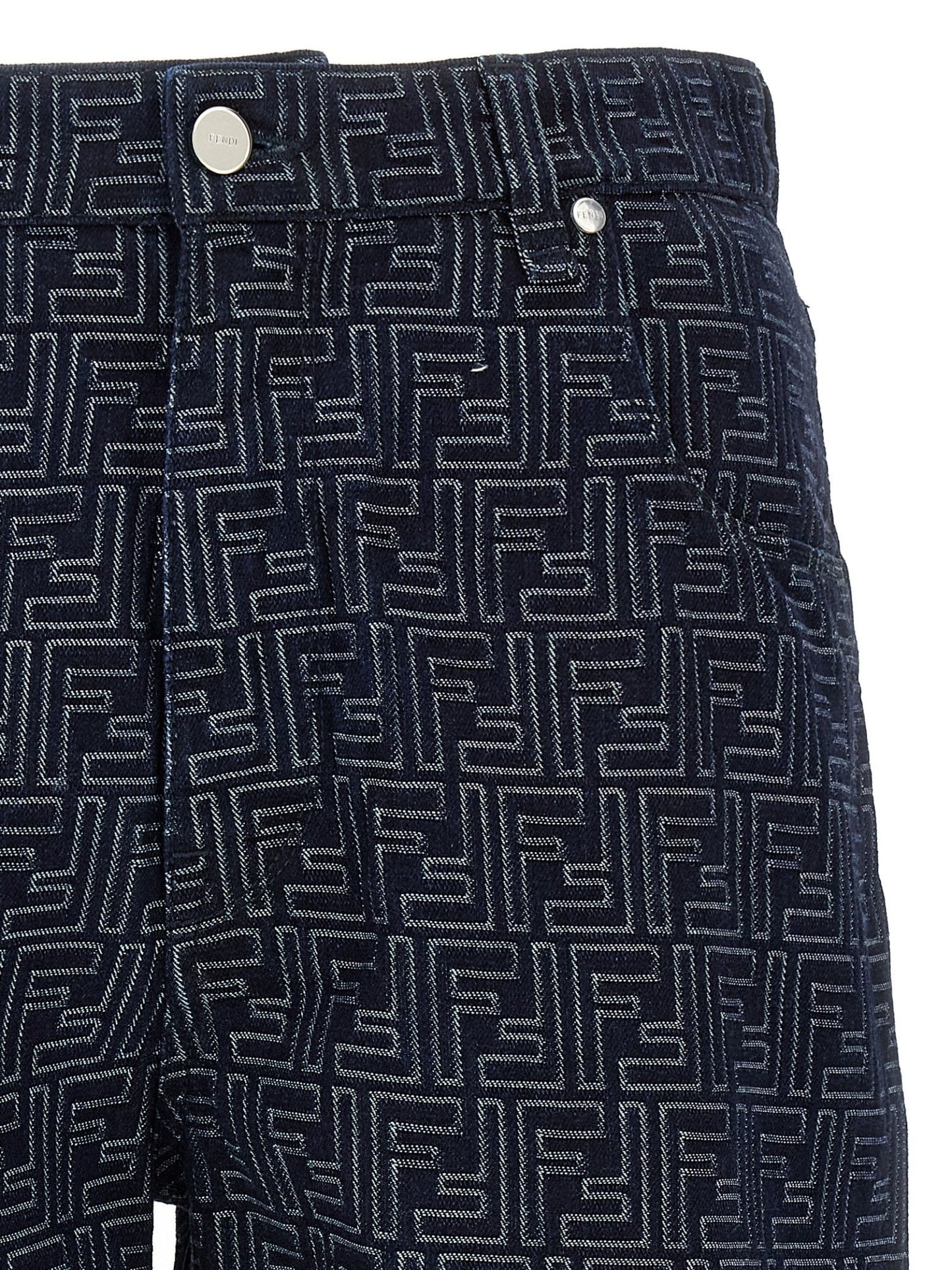 Fendi Blue Cotton Bermuda Shorts - HBPS Beauty & Fashion