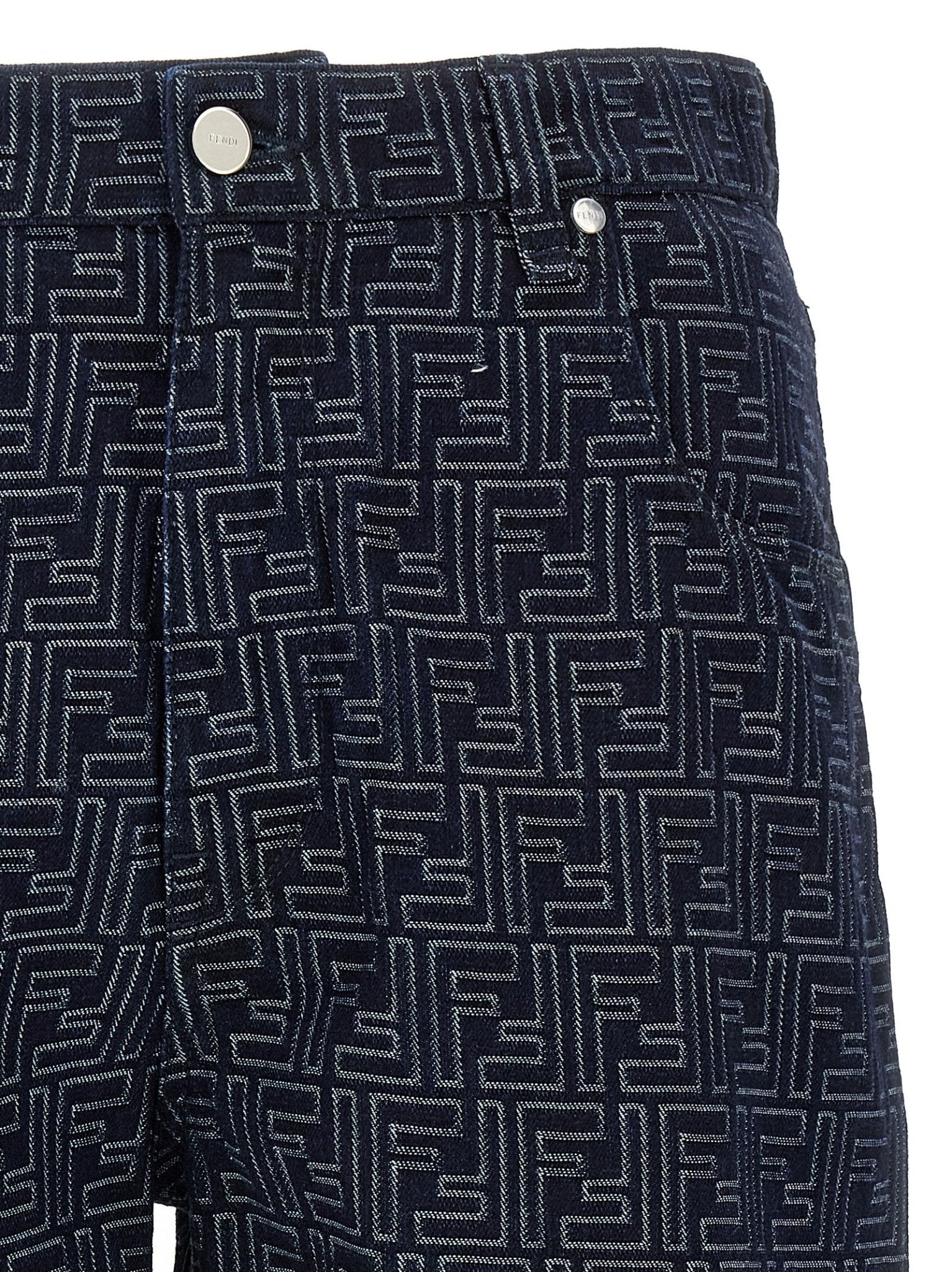 Fendi Blue Cotton Bermuda Shorts - HBPS Beauty & Fashion